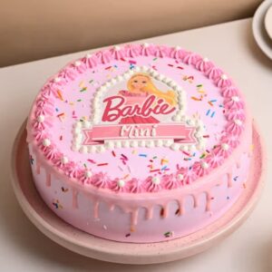 Barbie themed cake